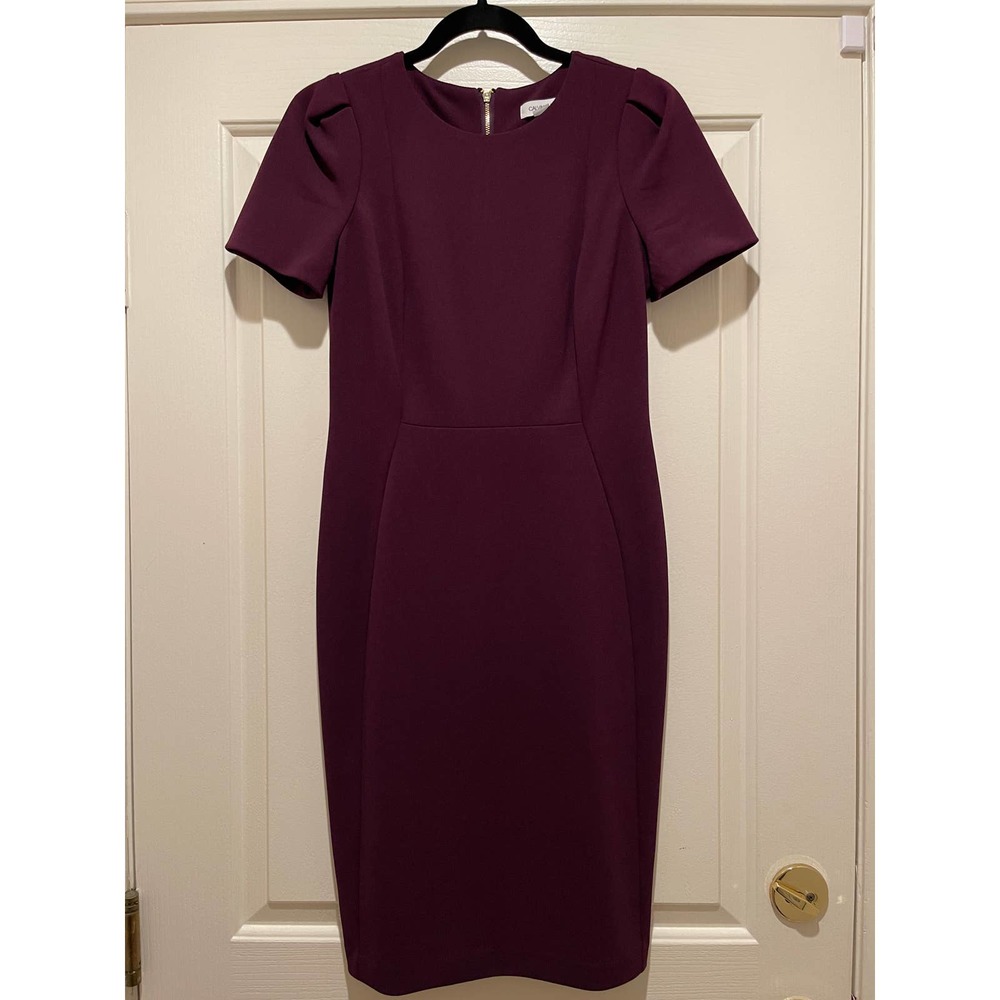 Calvin Klein Purple Sheath Dress Sz 4